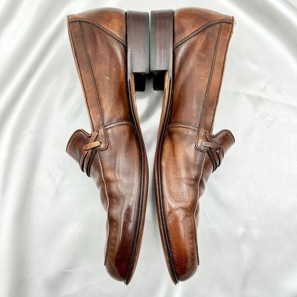 Bally Brown Leather Men\'s Size 8 Classic Slip On Loafers main image 5